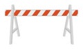 Road barriers to restrict traffic transport. Vector illustration Royalty Free Stock Photo