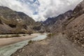 Road in Bartang valley in Pamir mountains, Tajikist