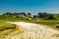 On the road in beautiful Brittany at Pors Hir - Plougrescant - France Royalty Free Stock Photo
