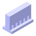 Road beton barrier icon, isometric style