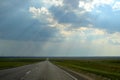 Road beyond the horizon. Royalty Free Stock Photo