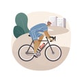 Road bicycle abstract concept vector illustration.