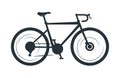 Road bicycle vector silhouette illustration