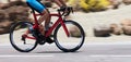 Road bike cyclist man cycling, athlete on a race cycle Royalty Free Stock Photo