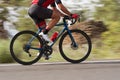 Road bike cyclist man cycling, athlete on a race cycle Royalty Free Stock Photo