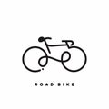 Road bike line art vector icon template