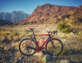 Road bike in the mountains of Oman