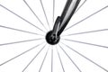 Road bike wheel with spokes Royalty Free Stock Photo