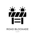road blockade icon in trendy design style. road blockade icon isolated on white background. road blockade vector icon simple and