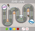 A road board game template