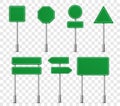 Road board highway signs icons. Vector street signboard information pointer or road signs mockups, street direction templates