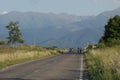 Road in Brasov county in Romania