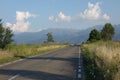 Road in Brasov county in Romania Royalty Free Stock Photo