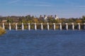 Road bridge of the city Korsun-Shevchenkivskyi, Ukraine. Royalty Free Stock Photo