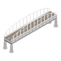 Road bridge icon, isometric style