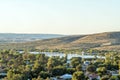 Road bridge over flooded Orange River at Prieska