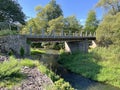 Road bridge over the Lomiczka River in Poland near Sniezka Mountain Royalty Free Stock Photo