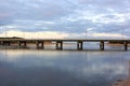 Road bridge over ocean inlet