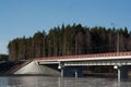 A road bridge over a river in the Karelian region Royalty Free Stock Photo