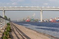 road bridge over the river port