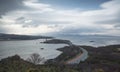 The road bridge to the Isle of Skye in the Winter at Kyle of Lochalsh, Scotland Royalty Free Stock Photo