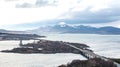 The road bridge to the Isle of Skye in the Winter at Kyle of Lochalsh, Scotland Royalty Free Stock Photo