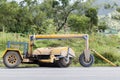 Road brush sweeper machine Royalty Free Stock Photo