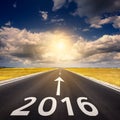 Road business concept for the new year 2016 Royalty Free Stock Photo