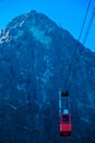 road cable car to top of Tatranska Lomnica Slovakia Royalty Free Stock Photo