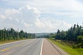 Road in Cape of Breton Highlands national park Royalty Free Stock Photo