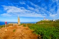 Road at Cape Roca. Cabo da Roca most western point in Europe. Travel tourism landmark in Sintra and Lisbon, Portugal Royalty Free Stock Photo