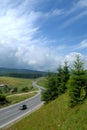 Road with car in countryside