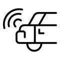 Road car radar icon, outline style Royalty Free Stock Photo