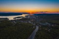 Road night aerial Royalty Free Stock Photo