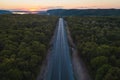 Road night aerial Royalty Free Stock Photo