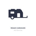 road caravan icon on white background. Simple element illustration from Transport concept