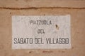 Road cartel named with a poem of Giacomo Leopardi