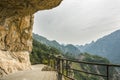 Road carved in the cliff face Royalty Free Stock Photo