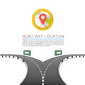 Road choice, Road arrow cover, Road way location, Vector background
