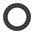 Road circle over white background