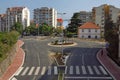 Road with a circular motion. Montenegro, Tivat city. View of Adriatic Highway Royalty Free Stock Photo