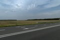 Road Between Cities Ukraine Sky Field