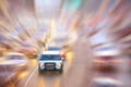 road city with motion blur Royalty Free Stock Photo