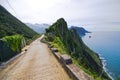 Road on the cliff, Madeira island - Portugal