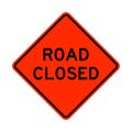 Road closed road sign Royalty Free Stock Photo