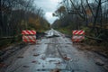 road closed ,caution for drivers