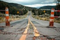 road closed ,caution for drivers