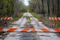 road closed ,caution for drivers