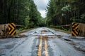 road closed ,caution for drivers