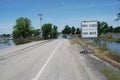 Road Closed High Water - Flood Royalty Free Stock Photo